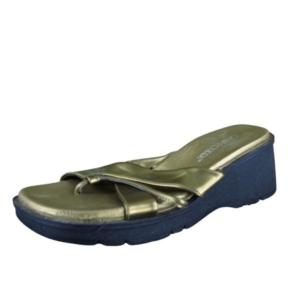Cabin Creek Women Flip Flop Gold Synthetic Sz 6.5 Medium Gently Used 2025